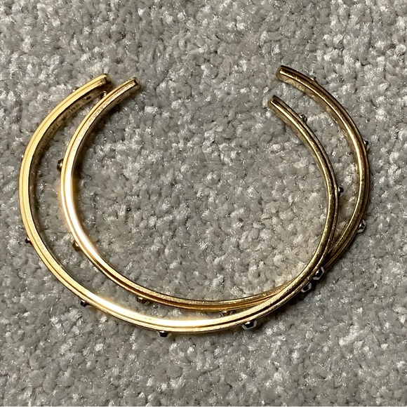 Michael Kors Heritage Astor Studded Cuff Bracelet Rose Gold and Silver Tone - Picture 7 of 8